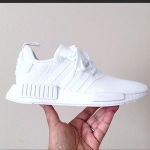 Adidas NMD_R1 All White Sneakers